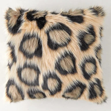 Leopard Pillow 18" - Black 4 Leopard Pillow 18" - Black - Image 2