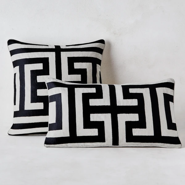 Cace Pillow Collection - Natural/Black 3 Cace Pillow Collection - Natural/Black