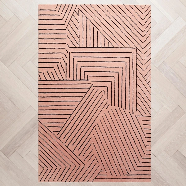 Torrie Rug - Rose/Black 3 Torrie Rug - Rose/Black