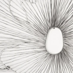 Large Poppy Flower Wall Decor - Silver/Black -Home Decor Shop webimage 162120419 2 jpg