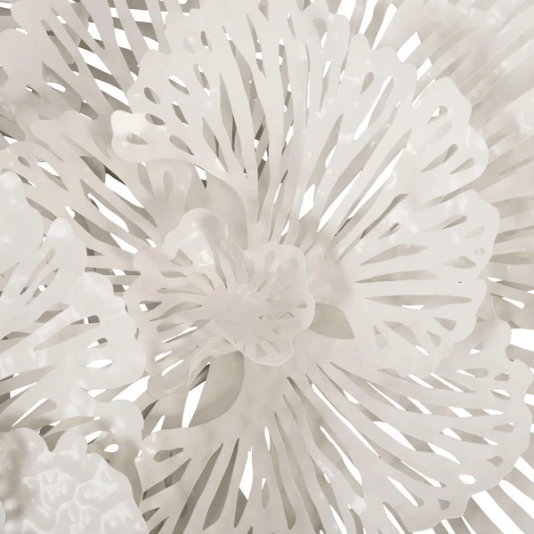 Flower Wall Decor - White 6 Flower Wall Decor - White - Image 4