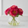 Ranunculus In Glass - Fuchsia -Home Decor Shop webimage 168177427 jpg