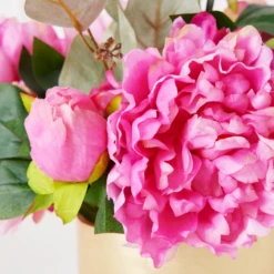 Peonies With Gold Strip Vase -Home Decor Shop webimage 207999717 dtl 1