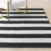 Accra Outdoor Stripe Rug - Black/Ivory -Home Decor Shop webimage 620000821 620008224 620008225