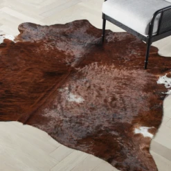 Augusto Hair On Cowhide Rug - Dark Brown