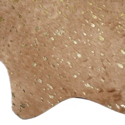 Metallic Faux Cowhide Rug - Tan -Home Decor Shop webimage 620179083 1 jpg