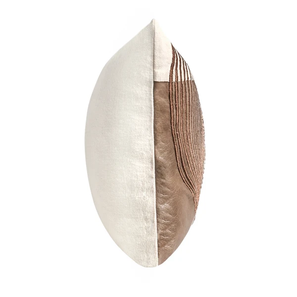 Cormack Lumbar Pillow - Taupe/Gold 5 Cormack Lumbar Pillow - Taupe/Gold - Image 3