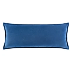 Long Velvet Lumbar Pillow - Navy