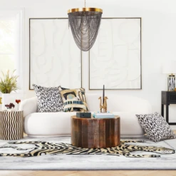 Nikki Chu - Adwin Pillow 22" - Estate Blue -Home Decor Shop webimage Nikkichu Livingroom 02 022223588 square